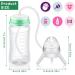 Nuanchu 10 oz Self Feeding Baby Bottle w/ Long Tube Straw | Leak-Proof Baby Feeder Bottle for Imitation Milk Weaning | Mint Green - Buy Online on GoSupps.com