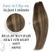 Runature Clip-In Extensions - Brown Balayage Dark Brown Ombre Caramel Blonde Real Hair #4/27/4 16 inch 120g 7 Pieces - Buy Online on GoSupps.com