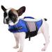 Cit toile life jacket for small dogs with a handle adjustable life jackets for dogs breathable light and comfortable protect dogs while swimming or on paddle/canoe/kayaks blue m blue M