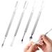 4 Styles Cuticle Pusher Set Stainless Steel Trimmer Nail Cuticle Remover Kit Dead Skin Cuticle Pusher Manicure Tool for Fingernails and Toenails