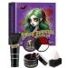 EONFAVE Halloween Kit for Artificial Blood Makeup Realistic Blood Gel and Cream 3 Colors Palette with Sponges Waterproof and Durable Perfect for Zombie and Injury Effects