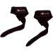 Dark Iron Fitness Weightlifting Leather Suede Lifting Wrist Straps Bundle for Men and Women Wraps Weight for a Heavy Powerlifting Grip Hooks with Padded Support 3 mm