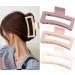 Hair Claw Clips-Nonslip Large Matte Claw Clip Strong Hold Hair Clips Suitable for Women Girls Strong Hold Clips for Thick Thin Hair Fashion Hair Styling Accessories(Milk white pink purple)