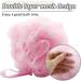 5 Pack Large Soft Bath Loofahs Poufs for Men and Women - Exfoliating Body Scrubber for Silky Skin - 65g/Pcs - Pink - Buy Online on GoSupps.com