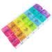 JFA Weekly Pill Box Organizer for Medicines & Vitamins | 7-Day Reminder, 2 Compartments per Day, Multicolor | 1 Count - Buy Online on GoSupps.com