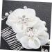 Didiseaon Wedding Headpiece for Bride Comb for Bridal Flower Hair Comb Wedding Hair Comb Decor Combs Hair Comb for Women Hair Comb for Bride Rhinestone The Flowers White Women's - Buy Online on GoSupps.com