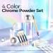 Modelones Chrome Nail Powder Set - Metallic Mirror & Pearl Effect Pigment for Gel Nails with Silicone Brush and Accessories - Buy Online on GoSupps.com