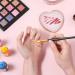 Gjinxi Resin Nail Art Palette Makeup Palettes Nail Mixing Palette Polish Color Mixing Plate Golden Edge Heart Shaped Nail Art Display Holder Display Board Heart Shape Cosmetic Mixing Tools - Buy Online on GoSupps.com