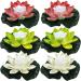 Yeehliny LED Waterproof Solar Floating Lotus Lights - 2pc Rose Flower Night Lamp for Pool & Garden Decoration - Buy Online on GoSupps.com