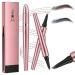 Microblading Eyebrow Pencil Kaluofan Microblading Eyebrow Pen Eyebrow Pencil Microblading Long-lasting Waterproof Creat Natural and Unique Makeup Look(Dark Brown+Gray) Gray+dark Brown