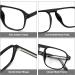 Zeelool Retro TR90 Oversized Aviator Glasses - Non-Prescription Clear Lens for Men & Women | Stylish Willow TT217878-02 Black Glasses - Buy Online on GoSupps.com