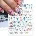 Buy 12 Sheets Flower Nail Art Stickers | Colorful 3D Floral Nail Decals & Butterfly Designs - Fast International Shipping - Buy Online on GoSupps.com