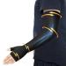 Lymphedema Medical Compression Arm Sleeve with Gauntlet 20-30 mmHg Graduated Compression Full Arm Support for Women Men Long Pressure Arm Hand Brace for Arthritis Bursitis Edema Nerve Pain Black (Single) Large