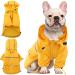 Kuoser Dog Rain Coat Pet Packable Rain Jacket with Removable Hoodie Reflective Puppy Poncho Lightweight Pet Slicker Raincoat with Leash Hole & Pocket Dog Rainwear for Small Medium Dogs Small (Weight: 5 - 11lb) Yellow