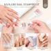 Saviland French Tip Nail Stamper Kit with Black+White Stamping Gel Polish - DIY French Manicure Set - Buy Online on GoSupps.com