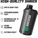 SOCCESS Fitness Shaker 500ml | BPA-Free Protein Shake Mixer & Sports Bottle - Ideal for Gym & Smoothies (Black) - Buy Online on GoSupps.com