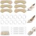 Heel Grips Heel Pads for Shoes That are Too Big heel grips for womens shoes heel pads for shoes women and men shoe heel pad Kit contains shoe inserts stickers heel liners shoe strap cushion (Beige)