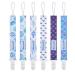 Smlpuame baby pacifier chain boy 6 pieces bpa-free pacifier band fabric young pacifier chain nuckel chain fit most pacifiers and bite toys dummy clips for baby birth gift (sea) ocean