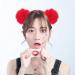 minkissy Plush Ball Headband Fluffy Pom Pom Headband Cat Ear Headpieces Christmas Party Hair Accessory for Women Kids Red - Buy Online on GoSupps.com