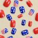 4th of July American Flag Press On Nails - Short Square Full Cover Glossy False Nails for Women and Girls - Buy Online on GoSupps.com