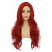 Amnenl Long Wavy Red Wig for Women - Synthetic Hair Replacement for Halloween & Cosplay - Buy Online on GoSupps.com