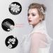 Frcolor Bridal Comb Clips Crystal Pearl Hair Comb Wedding Headpiece (Silver) - Buy Online on GoSupps.com