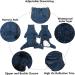 Buy Minezi Hundred Coat - High Collar Waterproof Dog Raincoat Set with Reflective Strips & Zippers - Large Navy Blue (Back Length: 42-45cm) - Perfect for All Dog Types - Buy Online on GoSupps.com