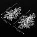Silver Rhinestone Bridal Hair Clips Set - Wedding Hair Accessories for Women - Leaf Flower Pearl Barrettes - 2 Pack - Buy Online on GoSupps.com