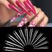 AORAEM Clear Extra Long Stiletto False Nail Tips 120 Pcs - 12 Sizes Acrylic Fake Nails - Buy Online on GoSupps.com