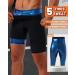 LMCOB Men's Sauna Sweat Short Pants - Compression High Waist Leggings for Workout - Blue Lining - Large - Buy Online on GoSupps.com