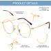 Cyxus Blue Light Filter Glasses Frame - Round Vintage Retro Style for PC TV Tablet | Unisex | Total Width: 131mm | 01-2 Gold - Buy Online on GoSupps.com