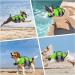 MKLHGTY Reflective Dog Life Jacket - Adjustable with Rescue Handle - Ripstop Pet Safety Vest for Swimming & Boating - Green - XS - Buy Online on GoSupps.com
