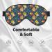 Buy Blue Floral Print Sleep Eye Mask - Soft Blindfold with Elastic Strap for Travel & Night Sleep - Buy Online on GoSupps.com