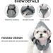 Petcute Waterproof Dog Rain Jacket - Windproof Coat with Reflective Stripes for Small Medium & Large Dogs - Adjustable with Hood - S Gray - Buy Online on GoSupps.com
