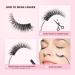 Glowing Win Cat Eye False Eyelashes - 7 Pairs Faux Mink Fluffy Lashes for Natural Look | Reusable Handmade Wispy Fake Lashes - M50 - Buy Online on GoSupps.com