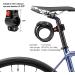 Titanker Kids Bike Lock Cable | Self Coiling Combination Lock with Mounting Bracket | 1/2 Inch Diameter, 4FT - Clear Black - Buy Online on GoSupps.com