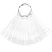 Hedume 12 Set Clear Nail Swatches Sticks - 600 Tips with Split Ring Holder | Transparent Fan-shaped Nail Art Tips for Display and DIY - Buy Online on GoSupps.com