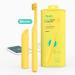 quip Kids Smart Electric Toothbrush - Sonic Toothbrush with Bluetooth  + Rewards App  Small Brush Head  Soft Bristles  Travel Cover/Mirror Mount  Timer  and Rubber Handle - All-Yellow