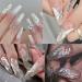 White Flowers Nail Art Stickers | 5D Self-Adhesive Floral & Butterfly Decals for DIY Manicure | 4 Sheets of Embossed Nail Design - Buy Online on GoSupps.com
