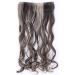 61cm Clip in Hair Extensions - Wavy Real Hair Weft with 5 Clips - Dark Brown & Ash Blonde - 120g - Buy Online on GoSupps.com