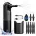 Ear Wax Removal - Electric Ear Irrigation Cleaning Kit - Water Powered Ear Cleaner with 4 Pressure Modes - Safe and Effective Ear Cleaning Tool - 12 Ear Tips Water Resistan Black