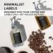 Joyfulmap Coffee Syrup Labels for Caramel Vanilla Mocha Classic Bottles Minimalist Bar Espresso Bean Chocolate Mint Pre-Printed Stickers Washable Waterproof and Oil-Proof (Black) Mint White - Buy Online on GoSupps.com