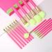 Docolor 18 Pcs Neon Pink Makeup Brushes Set - Professional Synthetic Cruelty-Free Brushes for Foundation, Powder, Blending, and More - Easy to Clean - Buy Online on GoSupps.com
