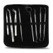 STELLMACHER 8 Pcs Dental Tools Teeth Cleaning Tools Dental Pick Dental Hygiene Kit Plaque Remover for Teeth Professional Stainless Steel Tooth Scraper Plaque Tartar Cleaner Secure Case