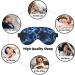 Shop Blue Lightning Print Eye Mask - Soft Sleep Blindfold with Elastic Strap for Travel & Night Sleeping - Buy Online on GoSupps.com