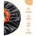 Mikimini Black Large Shower Cap for Women - Waterproof Bathing Hair Cap with Reusable PEVA Lining - Non-Fading & Stretchy Shower Hat - XL/1PC Black+Orange - Buy Online on GoSupps.com