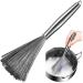 Stainless Steel Wire Pot Brush Pot Scrubber Brush with Long Handle Dishwashing Brush Household Cleaning Tool for Kitchen - Buy Online on GoSupps.com