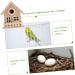 Exceart Wooden Birdhouses for Painting - DIY Bird Nest Kits - Handcrafted 14x13cm Bird Hut for Kids & Crafts - Buy Online on GoSupps.com