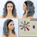 SYMEIW Short Silver Grey Wavy Headband Wig for Black Women - Curly Half Wig with Attached Headband - Synthetic Turban Wrap Wigs in Gray - Buy Online on GoSupps.com