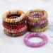 Spiral Hair Ties - Printed Coil Hair Accessories for Women and Girls (Pack of 10) - D-Feather Color - Buy Online on GoSupps.com